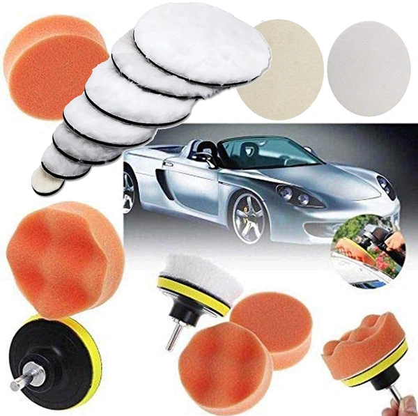 DIY Crafts Wax Car Polishing Buffing Pad Wool Pad Kit and Felt Pads with Universal Drill Adapter; Multicolour (6 Pcs 1 Set, 6" inch Set) - 6 Pcs 1 Set, 6" inch Set