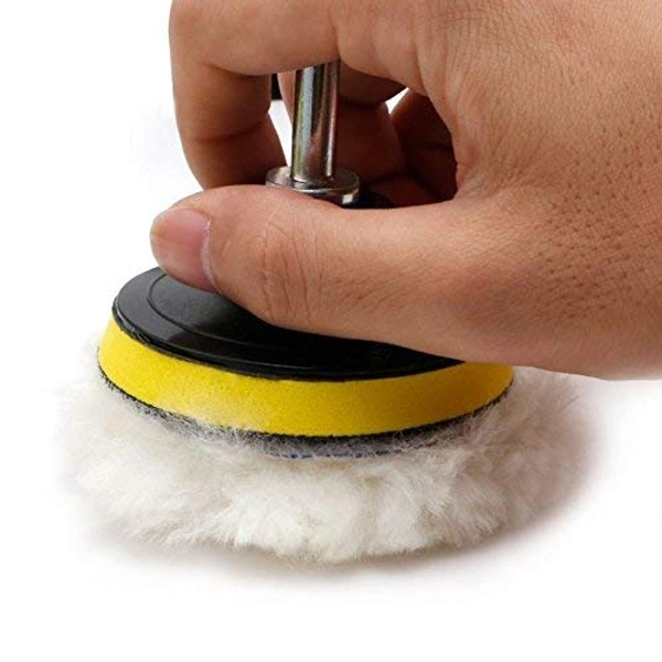 DIY Crafts Wax Car Polishing Buffing Pad Wool Pad Kit and Felt Pads with Universal Drill Adapter; Multicolour (6 Pcs 1 Set, 6" inch Set) - 6 Pcs 1 Set, 6" inch Set