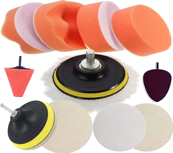 DIY Crafts With 1x Desnsity Felts Pad, 6"inch Kit, 8-13 Pcs Gross Polishing Buffing Pad Kit Polisher Universal Adapter Car Polish Sponge Wheel Wash Cleanin (With 1x Desnsity Felts Pad, 6"inch Kit) - With 1x Desnsity Felts Pad, 6"inch Kit