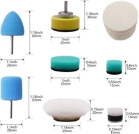 DIY Crafts With 2X Fur Pad, 2"inch Felt Pad, 16x Mini Buffing Polishing Pads Detail Polisher Pads Use On Rotary Cordless electric drill, Polisher Tight Area Detail (With 2X Fur Pad, 2"inch Felt Pad) - With 2X Fur Pad, 2"inch Felt Pad