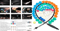 DIY Crafts 105x 15x7, out Flexible Shaft, 12 Pieces Kit Mini Buffing Polishing Detail Polisher Pads Use On Rotary Tools, Drill, Polisher Tool for Tight Area Detai(105x 15x7, out Flexible Shaft) - 105x 15x7, Without Flexible Shaft