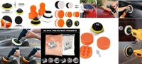 DIY Crafts with 5X Felt 5X Fur 5X Backer Pads, 1" inch Kit, 6-11x Gross Polishing Buffing Pad Kit Drill Nut Polishing Foam Buffing Compound Auto Poli (with 5X Felt 5X Fur 5X Backer Pads, 1" inch Kit) - with 5X Felt 5X Fur 5X Backer Pads, 1" inch Kit
