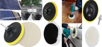 DIY Crafts with 5X Felt 5X Fur 5X Backer Pads, 1" inch Kit, 6-11x Gross Polishing Buffing Pad Kit Drill Nut Polishing Foam Buffing Compound Auto Poli (with 5X Felt 5X Fur 5X Backer Pads, 1" inch Kit) - with 5X Felt 5X Fur 5X Backer Pads, 1" inch Kit