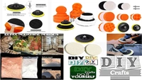 DIY Crafts with 5X Felt 5X Fur 5X Backer Pads, 1" inch Kit, 6-11x Gross Polishing Buffing Pad Kit Drill Nut Polishing Foam Buffing Compound Auto Poli (with 5X Felt 5X Fur 5X Backer Pads, 1" inch Kit) - with 5X Felt 5X Fur 5X Backer Pads, 1" inch Kit