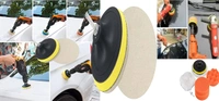 DIY Crafts with 5X Felt 5X Fur 5X Backer Pads, 1" inch Kit, 6-11x Gross Polishing Buffing Pad Kit Drill Nut Polishing Foam Buffing Compound Auto Poli (with 5X Felt 5X Fur 5X Backer Pads, 1" inch Kit) - with 5X Felt 5X Fur 5X Backer Pads, 1" inch Kit