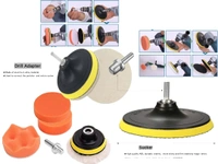 DIY Crafts with 5X Felt 5X Fur 5X Backer Pads, 1" inch Kit, 6-11x Gross Polishing Buffing Pad Kit Drill Nut Polishing Foam Buffing Compound Auto Poli (with 5X Felt 5X Fur 5X Backer Pads, 1" inch Kit) - with 5X Felt 5X Fur 5X Backer Pads, 1" inch Kit