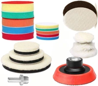 DIY Crafts With 3x Fur 3x Felt Pads, 3" inch Kit, 9x Polishes Set 1/2/3 Inch Drill Buffing Buffer Pad Polishing Pad Mix Size Kit, M14 Backing Pad Adapter P (With 3x Fur 3x Felt Pads, 3" inch Kit) - With 3x Fur 3x Felt Pads, 3" inch Kit