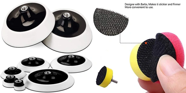 DIY Crafts 22x Mini Buffing Polishing Detail Polisher Pads On Rotary Tools,Cordless Drill, Polisher Tool for Tight Area Detailing Polishing Waxing Sealing Glaze (with 2xFelt 2X Fur Pad, 2" inch Kit) - With 2xFelt 2x Fur Pad, 2"inch Kit