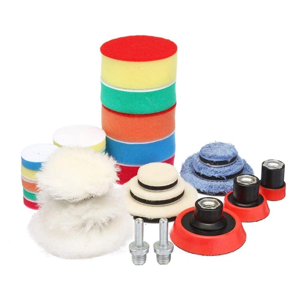 DIY Crafts With 1x Fur 1x Felt Pad, 2" inch Kit, 9-15x Polishes Set 1/2/3" Drill Buffing Buffer Pad Polishing Pad Size Kit, M14 Backing Pad Adapter Power Tools (With 1x Fur 1x Felt Pad, 2" inch Kit) - With 1x Fur 1x Felt Pad, 2" inch Kit