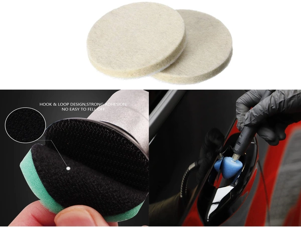 DIY Crafts With 4X Fur Pad, 2" inch Felt Pad, 65-70 Pcs Buffing Wool Felt Polishing Buffing Wheel Kit for Drill Woolen Wax Pad Hook Plate Drill Nut Car Bo (With 4X Fur Pad, 2" inch Felt Pad) - With 4X Fur Pad, 2" inch Felt Pad
