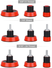DIY Crafts With 6x Felt Pad, 2"inch 9 Pcs Kit, 9-14 Pcs Drill Buffing Pad Detail Polishing Pad Mix Size Kit 5/8-11 Thread Backing pad & Adapters for Car Sandi(With 6x Felt Pad, 2"inch 9 Pcs Kit) - With 6x Felt Pad, 2"inch 9 Pcs Kit