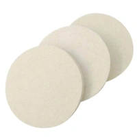 DIY Crafts Wool Felt Polishing Wheel Self Adhesive Wool Polishing Disc Back Fleece Polished Chip Texture Grinding Polishing Surface Part + Backing Pad + M10/14 (7" inch 3 Pcs Pack, Off White) - 7" inch 3 Pcs Pack, Off White