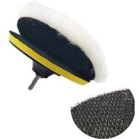 DIY Crafts Wool Felt Polishing Wheel Self Adhesive Wool Polishing Disc Back Fleece Polished Chip Texture Grinding Polishing Surface Part + Backing Pad + M10/14 (7" inch 3 Pcs Pack, Off White) - 7" inch 3 Pcs Pack, Off White