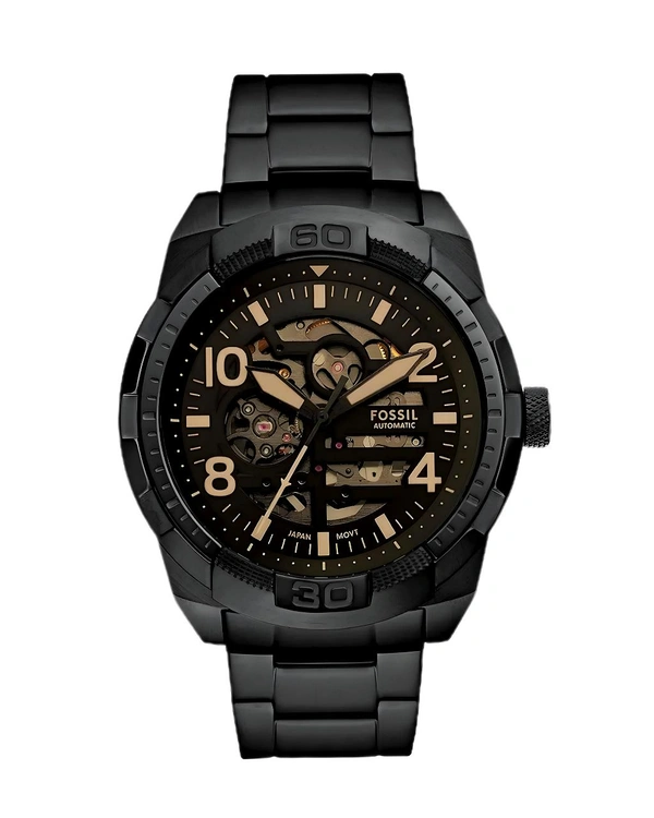 FOSSIL_  Bronson Automatic Analog Black Watch For Men ME3256
