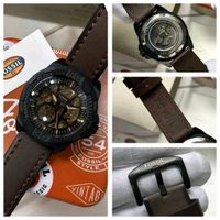 FOSSIL_ Bronson Automatic Black Dial Analog Leather Watch FOR MEN ME3219