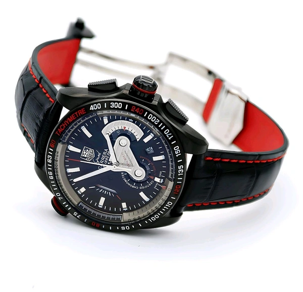 TAG_ Heuer_ Grand Carrera_ Calibre 36 RS 2 Caliper Chronograph Watch For Men - Black