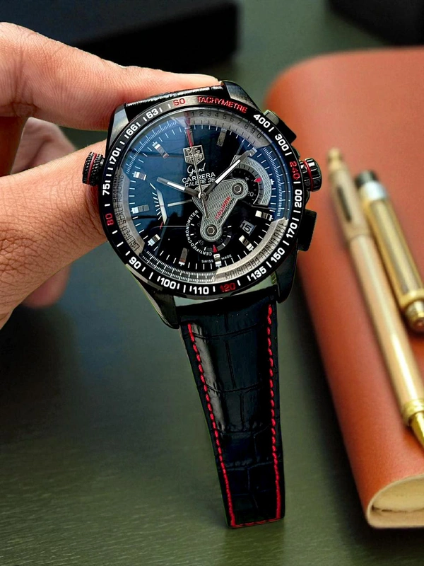 TAG_ Heuer_ Grand Carrera_ Calibre 36 RS 2 Caliper Chronograph Watch For Men - Black