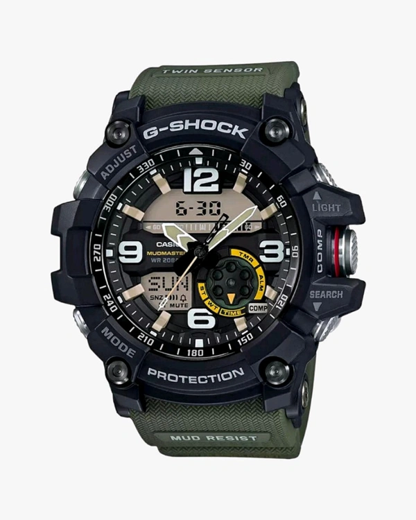 Casio_ G-Shock_ GG-1000-1A3DR Mudmaster Black Analog-Digital Dial Green Resin Strap Shock Resistant G662 Watch For Men