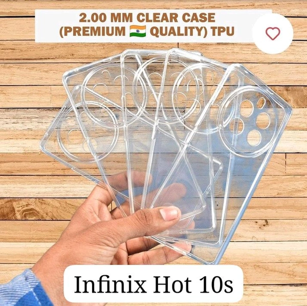 Clear Tpu Soft Case For Infinix - INFINIX HOT 10S - Infinix Hot 10s, White