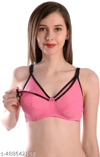 M.ii Cotton Blend Non-Padded Wirefree Maternity/Nursing Bra Combo / Feeding Brap - 36B