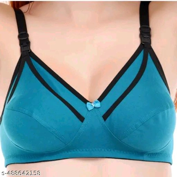 M.ii Cotton Blend Non-Padded Wirefree Maternity/Nursing Bra Combo / Feeding Brap - 36B