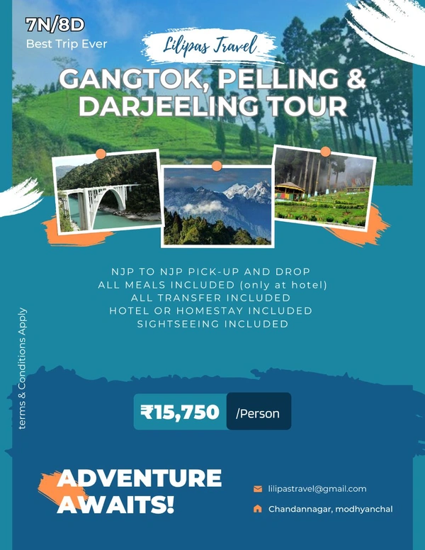 GANGTOK, PELLING & DARJEELING TOUR - 7N/8D