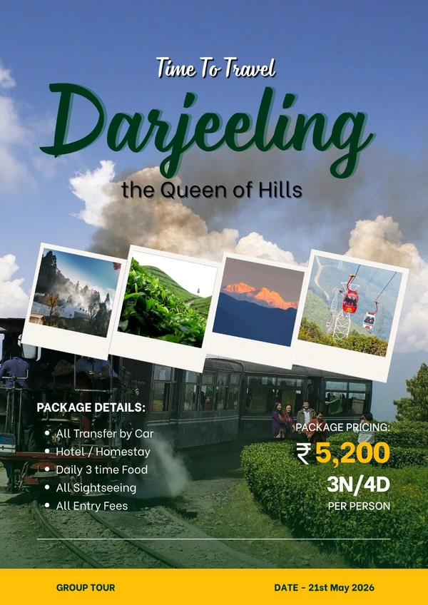 DARJEELING (21st May) - 3N/4D