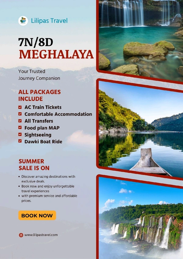 MEGHALAYA (8th June)- 7N/8D PRM