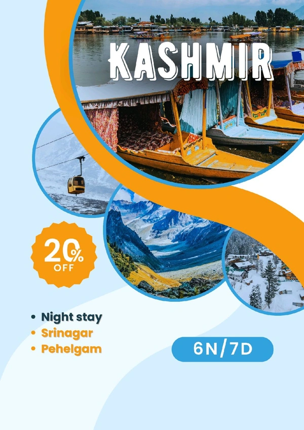 KASHMIR (25th Dec)- 6N/7D MAP