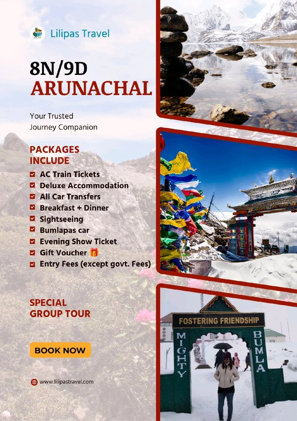 ARUNACHAL (18th March)- 8N/9D