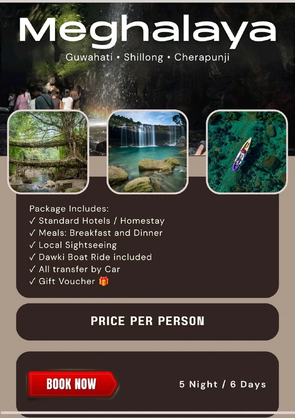 MEGHALAYA (14th March 2027)- 5N/6D
