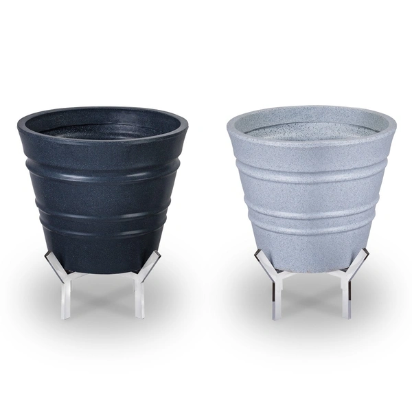 Vrukshveda BR Outoor Planter - 26 Inch, Grey