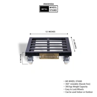 12 inch - Square Wheel Stand 