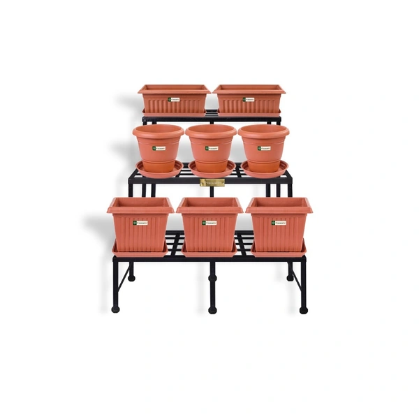 Vrukshveda III Tier Metal Stand - 3 Feet