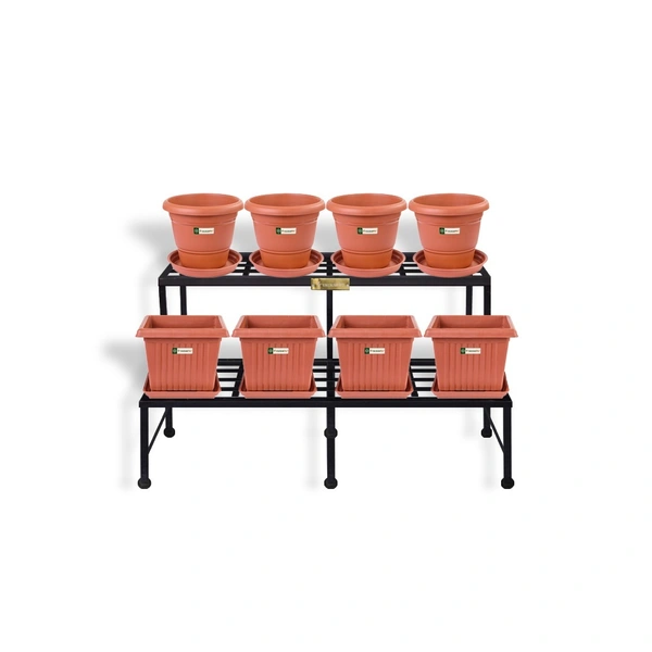 Vrukshveda II Tier Metal Stand - 4 Feet - 