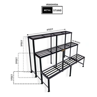 Vrukshveda III Tier Metal Stand - 4 Feet - 