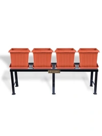 Vrukshveda 4 ft - Tall Bench Stand - Powder Coated, White
