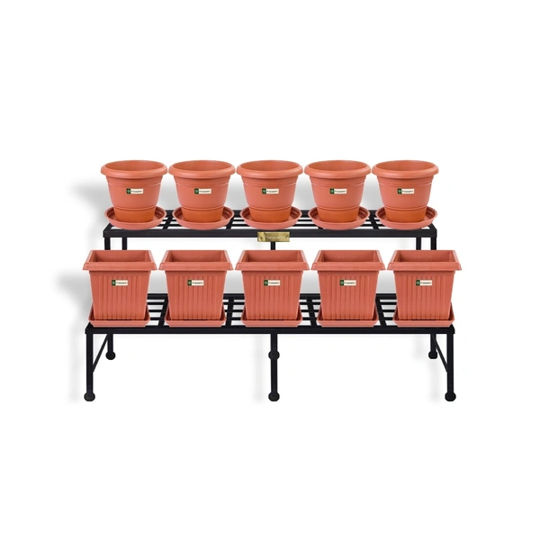 Vrukshveda II Tier Metal Stand - 5 Feet - 