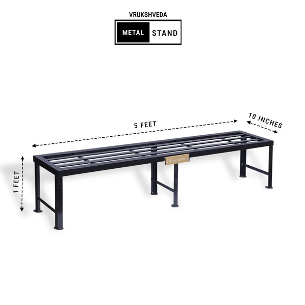 Vrukshveda 5 ft - Tall Bench Stand - MS, Black
