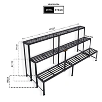 Vrukshveda III Tier Metal Stand - 6 Feet - 