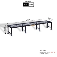 Vrukshveda 6 ft - Tall Bench Stand - Powder Coated, Black