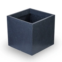 Vrukshveda Cubo Outdoor Planter - 24 Inch, Grey