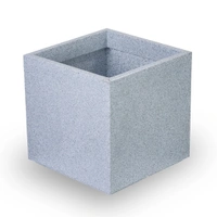 Vrukshveda Cubo Outdoor Planter - 17 Inch, White