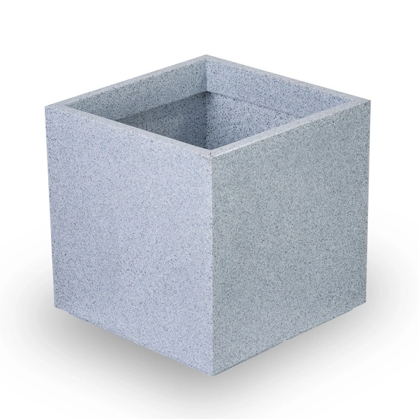 Vrukshveda Cubo Outdoor Planter - 17 Inch, White