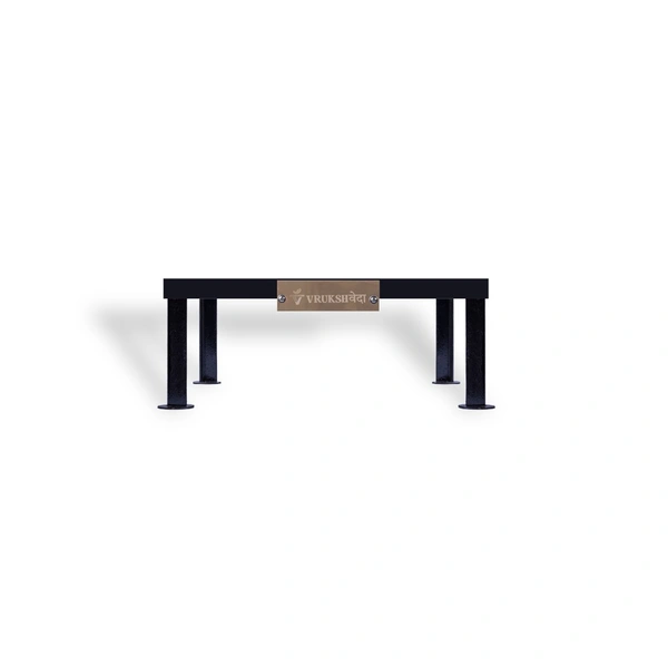 Vrukshveda 1 ft - Square Stand [Rust Free] - POWDER COATED, Black