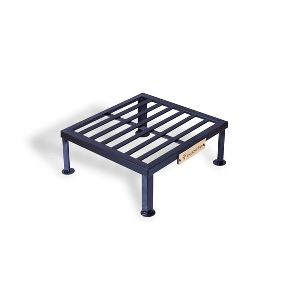 Vrukshveda 1 ft - Square Stand [Rust Free] - POWDER COATED, Black