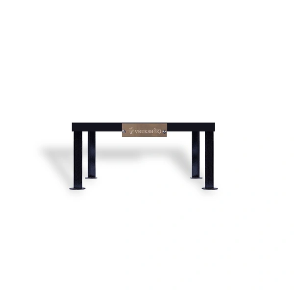 Vrukshveda 1 ft - Square Tall Stand [Rust Free] - Powder Coated, Black