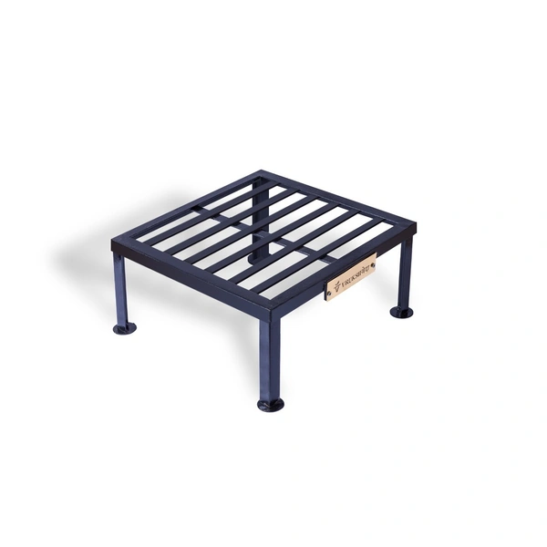 Vrukshveda 1 ft - Square Tall Stand [Rust Free] - Powder Coated, Black