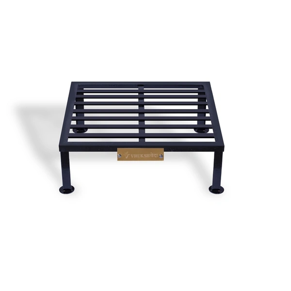 Vrukshveda 15 inch - Square Stand [Rust Free] - Black