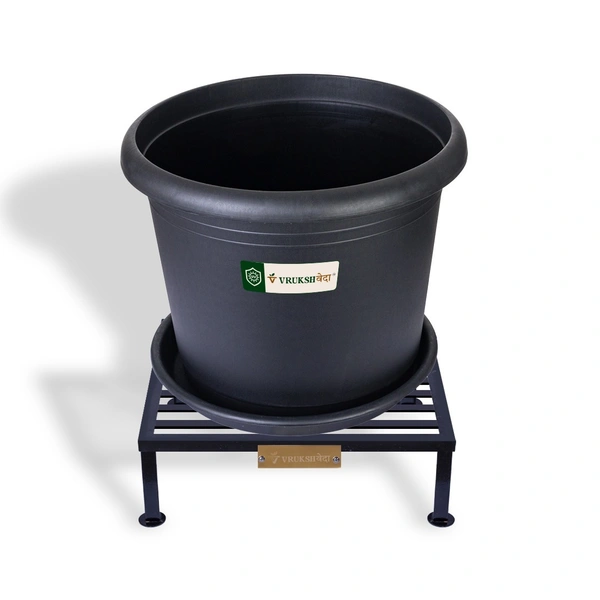 Vrukshveda 18 inch - Square Stand [Rust Free] - Black